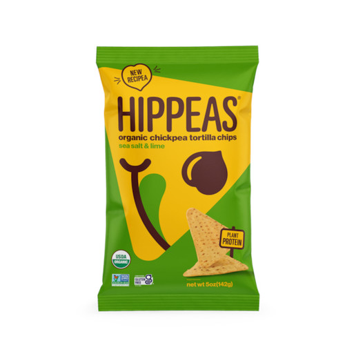 Hippeas Organic Sea Salt and Lime Chickpea Tortilla Chips, 0.313 Pound, 12 Per Case